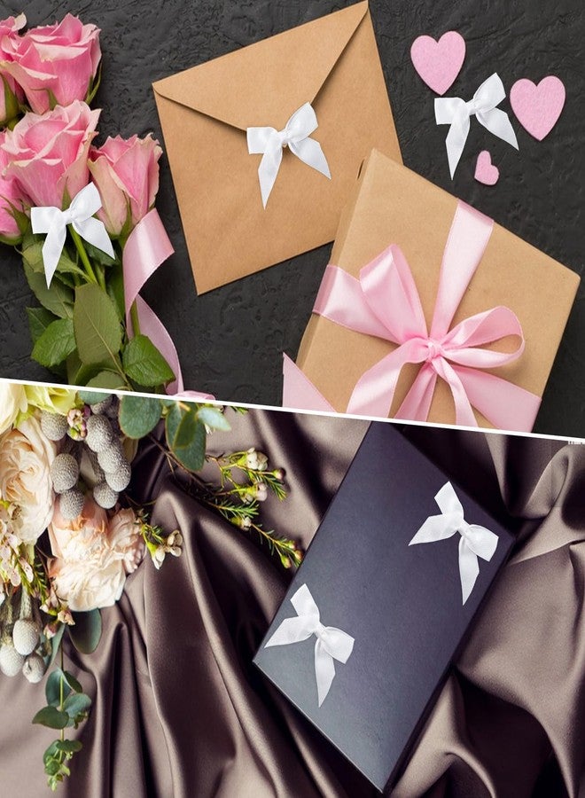 Larrel 20PCS Self-Adhesive Gift Wrap Bows, White Bows for Gift Wrapping, Soft Satin Ribbon Bow, Premade Craft Bowknot for Christmas, Wedding, Birthday, Bridal Shower, Baby Shower, Party Favors Decorations - Image 5